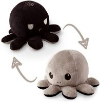 TeeTurtle Original Reversible Octopus Plushie Black