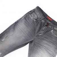 Wholesale High Quality Men Stretch Jeans Stock Lots Streetwear Mens Denim Trousers Turkish Quality Light Gray