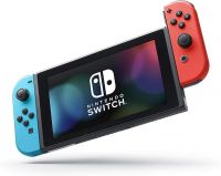 Nintendo Switch With Neon Blue And