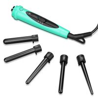 interchangeable 5 in 1 curling iron magic ionic hair curler sets hair roller types oven different types of hair curlers