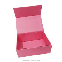 Folding Pink Rigid Box for Shipping Clothing Shoes Perfume Luxury Magnet Packaging Custom Logo Eco Friendly