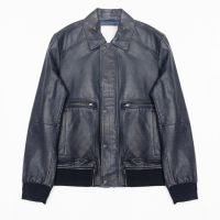 MEN&#039;S WASHED GENUINE SHEEPSKIN LEATHER JACKET