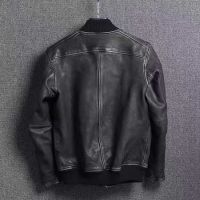 MEN&#039;S WASHED GENUINE SHEEPSKIN LEATHER JACKET