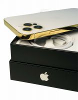 CUSTOM 24K Gold Plated Apple iPhone 12 Pro - 256 GB - Silver - Unlocked CDMA GSM