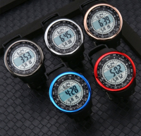 Round simple digital watch outdoor waterproof sports watch student youth male watch cross-border hot sale