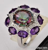 Amethyst Silver Rings