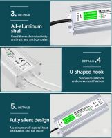 Ultra-Thin Power Supply IP67 WA-12V-300W