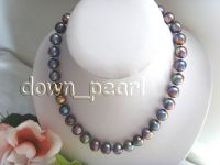 Huge Baroque Black Freshwater Pearl Necklace