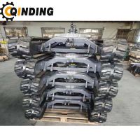 QDRT-10T 10 Ton Rubber Track Undercarriage Chassis for Crawler Excavator, Harvesting, Materialhandling 3551mm x 670mm x 450mm