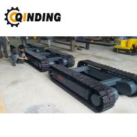 QDST-08T 8 Ton Steel Track Undercarriage Chassis for Drilling Rig, Materialhandling, Forest &amp; Logging 2622mm x 587mm x 350mm