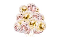 12 Inch Gold Confetti Balloons
