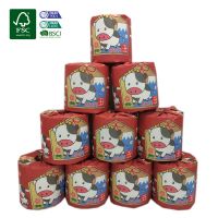 Free Sample-Wholesale Cheap Custom Printed Embossed Core Soft Eco Household Tissue Paper Toilet Roll