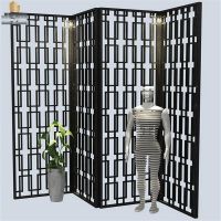 Steel Room Partition Black Titanium