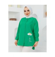 Hijab Women&#039;s Shirt Daisy Patterned Colorful Stylish For Those Who Love To Be Comfortable 2022 Summer Season