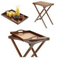 Bamboo Dining Serving Tray Wooden Coffee