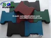 interlock rubber paver , dog bone equine paver, stable horse mat