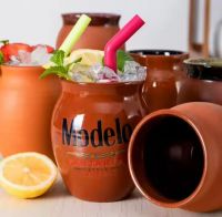 Handmade 400ml Ceramic Cantaritos Classic Terracotta Clay Mexican Design for Coffee &amp; Parties Classic 400ml Ceramic Cup Terracotta Mug