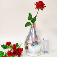 Glass Vase Night Light Multicolor Led