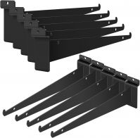 Black Metal Bracket For Glass Shelves