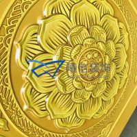 Hot Design Suspended 3D Lotus Pattern Temple Acoustic Ceiling Design Aluminum Clip In Ceiling Panels