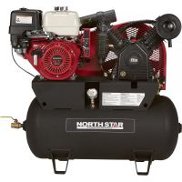 NorthStar Portable Gas-Powered Air Compressor &acirc;�� Honda GX390 OHV Engine, 30-Gallon Horizontal Tank, 24.4 CFM @ 90 PSI