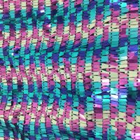 9mm high quality Stripe Spandex stretch tulle sequin embroidery fabric