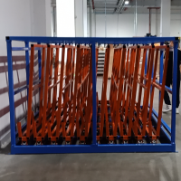 Vertical Roll out Sheet Metal Storage Rack Steel Plate Metal Storage Solutions 