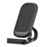 15W Dual Coil Metal Desktop Vertical Wireless Charger Z01