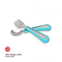 Small Antibacterial Stainless Steel Fork &amp; Spoon Set