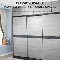 All Solid Wood Wardrobe Household Bedroom Children&#039;s Storage Cabinet Simple Modern Log Sliding Door Large Wardrobe
