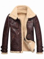 Wool lining Leather Jacket