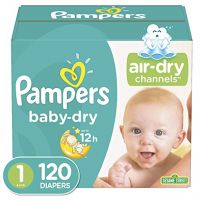 Bulk Pampers baby dry diapers super pack size newborn