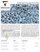 Recycled Cryolite for Aluminium Smelters 20-40 mm