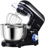 Aucma Stand Mixer,6.5-QT 660W 6-Speed Tilt-Head Food Mixer, Kitchen Electric Mixer with Dough Hook, Wire Whip &amp; Beater