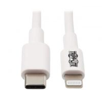 USB C Male Plug to i5 Lightning Connector White Round Unshielded