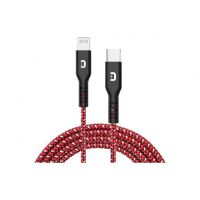 USB C Male Plug to i5 Lightning Connector Red Round Unshielded