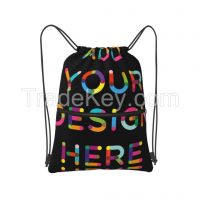 Custom Drawstring Backpack with Photo Logo Text, Waterproof Personalize