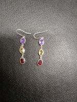 925 Silver Earring Studded With Multicoloured