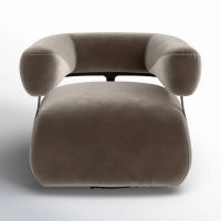 Yimi - Modern Design Swivel Barrel Chair