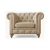 Yimi -  Antuqie Fabric Kensington Chair For