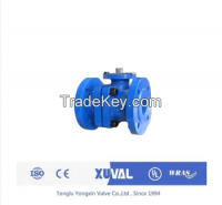 DIN Pn16 2pieces Cast Iron Flange Ball Valve