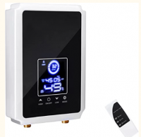 Feirun 5500W Tankless Instant Electric Water Heater 110V with Remote Control Digital Display Instant Hot water Heater Self Modulates for Sinks and Shower, Small Enough to Install Anywhere, Can&#039;t use socket