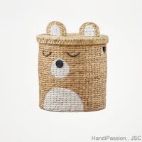 Animal Water Hyacinth Bear Woven Basket