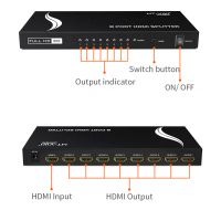HDMI Splitter 1 in 8 Out 4K@30Hz 3D Full HD , MT-VIKI 1x8 1 Computer 8 Monitor + Power Adapter HDMI Splitter