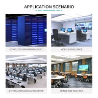 16 Port KVM Switch Over Ethernet + VGA to RJ45 Adapters, MT-VIKI 1U Rack Extender KVM Switch Console by Cat5e 6 7 LAN Port