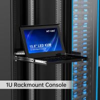 15.6" LCD KVM Switch 16 Port VGA + 16 Cables, MT-VIKI 15.6 Inch 1U Rackmount LCD KVM Switch Drawer Console 16x1