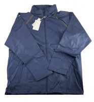 North End Men's Lightweight Waterproof Windbreaker Jacket Packable Hood Navy, XL