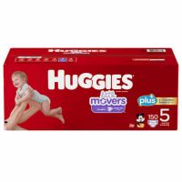 Huggies Little Movers Baby Diapers, Size 5 27lbs and up, 144 Count CWS