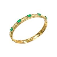 18k Gold Emerald Bracelet