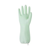 Flocked PVC cleaning gloves, winter anti-freezing dishwashing gloves, household cleaning waterproof protective gloves